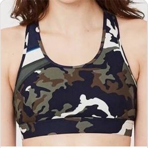 The Upside x Soulcycle camo sports bra size S